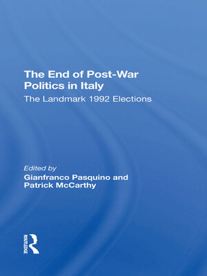 cover image of The End of Post-War Politics In Italy